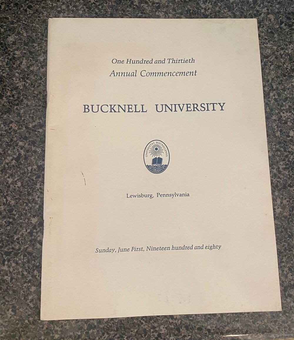 Bucknell University 130th Commencement 1980 Program-Mint Condition
